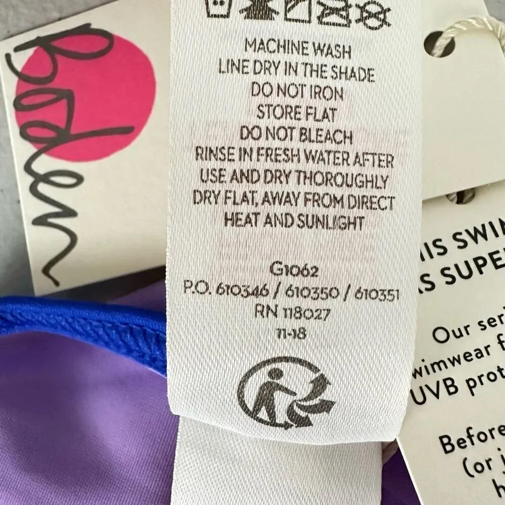 Boden Girls Rainbow Heart One-Piece Swimsuit size 11-12 NEW